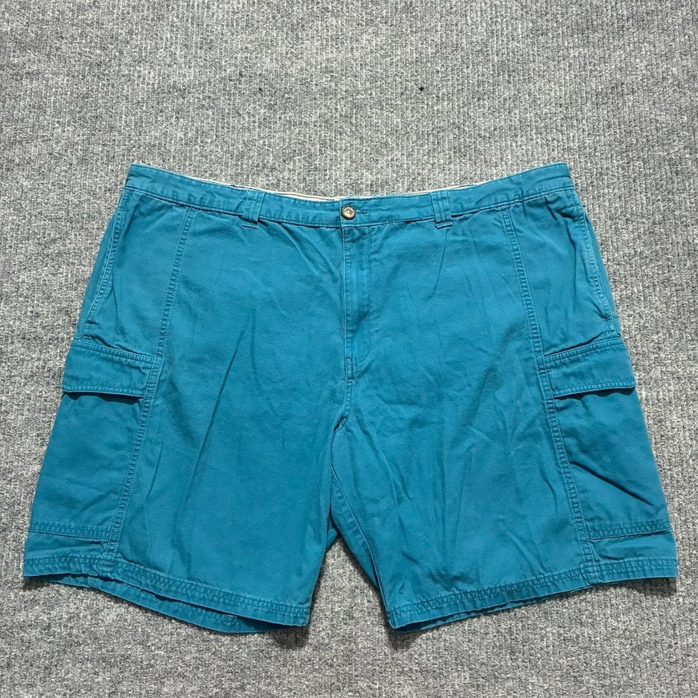 Palm Beach Mens Cargo Shorts Size 46‎ Tropical Teal Classic Fit Cotton High Rise
